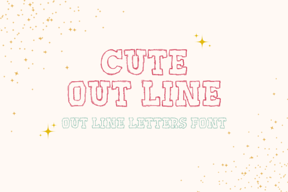Cute Out Line Font: A Handwritten Typeface for Your Brand