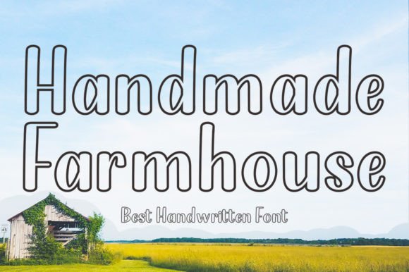 Handmade Farmhouse Outline: A Versatile Typeface for Authentic Branding