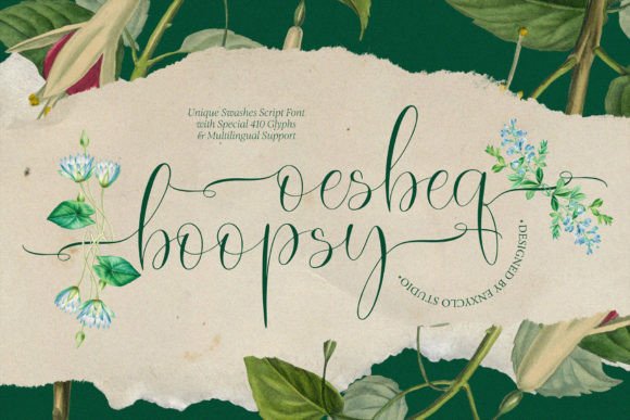 Oesbeq Boopsy: A Playful Script Font for Creative Projects