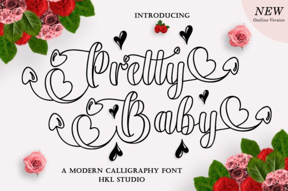 Pretty Baby Outline: A Handwritten Font for a Caring Brand