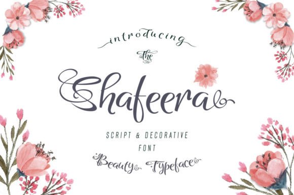 Shafeera Font: A Script Typeface for Digital Designers